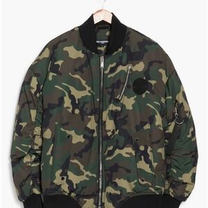 Karl Lagerfeld Camouflage Bomber Jacket